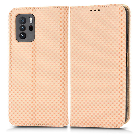 Xiaomi Poco X3 GT 5G用手帳型 レザーケース スタンド カバー C03X Xiaomi ゴールド