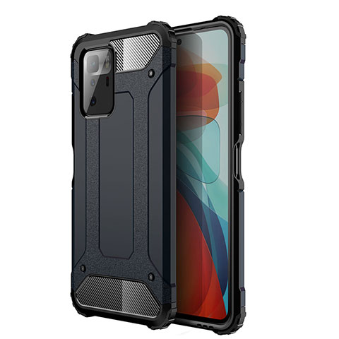 Xiaomi Poco X3 GT 5G用ハイブリットバンパーケース プラスチック 兼シリコーン カバー WL1 Xiaomi ミッドナイトネイビー