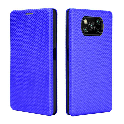 Xiaomi Poco X3 Pro用手帳型 レザーケース スタンド カバー L02 Xiaomi ネイビー