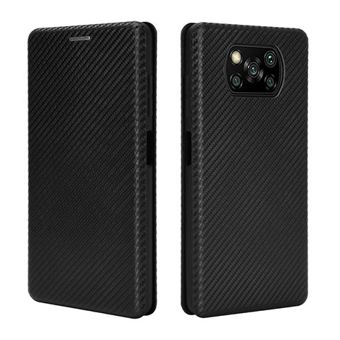 Xiaomi Poco X3 Pro用手帳型 レザーケース スタンド カバー L06Z Xiaomi ブラック