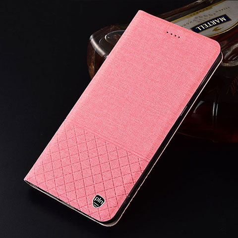 Xiaomi Poco X3 Pro用手帳型 布 スタンド H12P Xiaomi ピンク