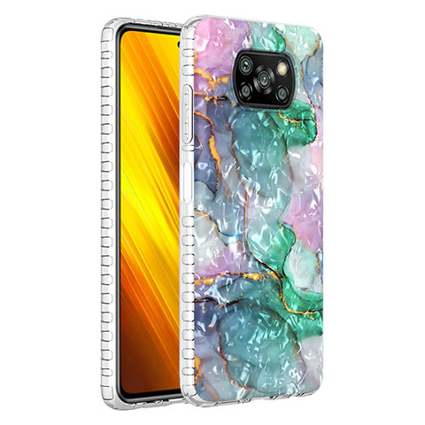 Xiaomi Poco X3 Pro用シリコンケース ソフトタッチラバー バタフライ パターン カバー Y04B Xiaomi モスグリー