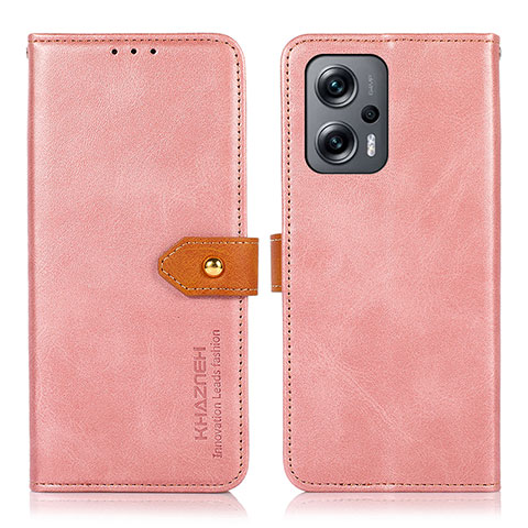 Xiaomi Poco X4 GT 5G用手帳型 レザーケース スタンド カバー N07P Xiaomi ピンク