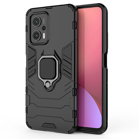 Xiaomi Poco X4 GT 5G用ハイブリットバンパーケース プラスチック アンド指輪 マグネット式 KC1 Xiaomi ブラック