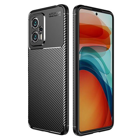 Xiaomi Poco X4 GT 5G用シリコンケース ソフトタッチラバー ツイル カバー Xiaomi ブラック