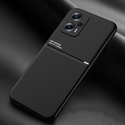 Xiaomi Poco X4 GT 5G用極薄ソフトケース シリコンケース 耐衝撃 全面保護 マグネット式 バンパー Xiaomi ブラック