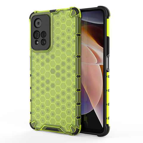 Xiaomi Poco X4 NFC用360度 フルカバー ハイブリットバンパーケース クリア透明 プラスチック カバー AM1 Xiaomi グリーン