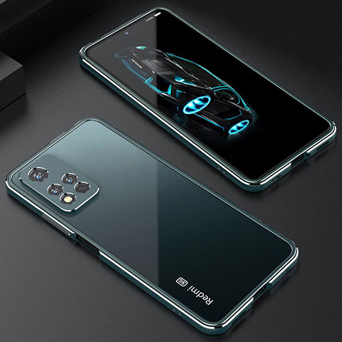 Xiaomi Poco X4 NFC用ケース 高級感 手触り良い アルミメタル 製の金属製 バンパー カバー S01 Xiaomi グリーン