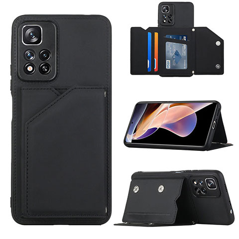 Xiaomi Poco X4 NFC用ケース 高級感 手触り良いレザー柄 Y01B Xiaomi ブラック