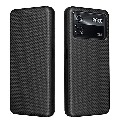 Xiaomi Poco X4 Pro 5G用手帳型 レザーケース スタンド カバー L06Z Xiaomi ブラック