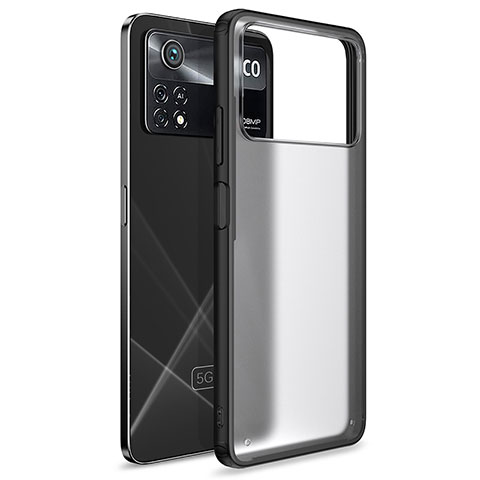 Xiaomi Poco X4 Pro 5G用ハイブリットバンパーケース クリア透明 プラスチック カバー WL1 Xiaomi ブラック