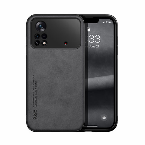 Xiaomi Poco X4 Pro 5G用ケース 高級感 手触り良いレザー柄 DY1 Xiaomi ブラック