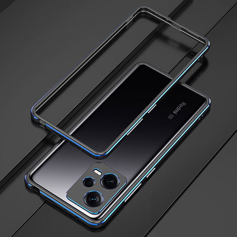 Xiaomi Poco X5 5G用ケース 高級感 手触り良い アルミメタル 製の金属製 バンパー カバー S01 Xiaomi ネイビー・ブラック