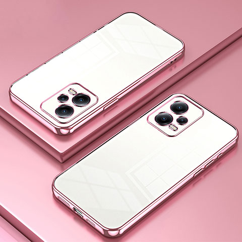 Xiaomi Poco X5 5G用極薄ソフトケース シリコンケース 耐衝撃 全面保護 クリア透明 SY1 Xiaomi ローズゴールド