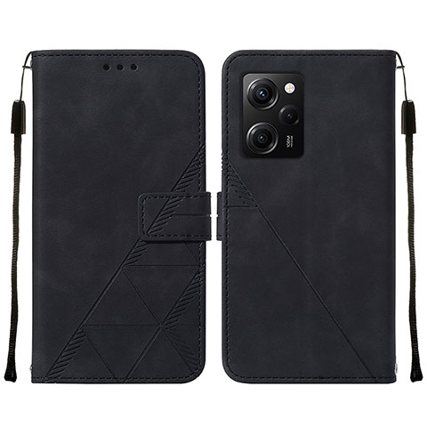 Xiaomi Poco X5 Pro 5G用手帳型 レザーケース スタンド カバー YB2 Xiaomi ブラック