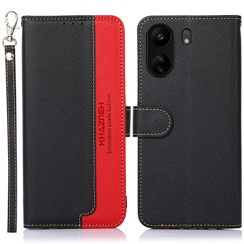 Xiaomi Redmi 13C用手帳型 レザーケース スタンド カバー A09D Xiaomi ブラック