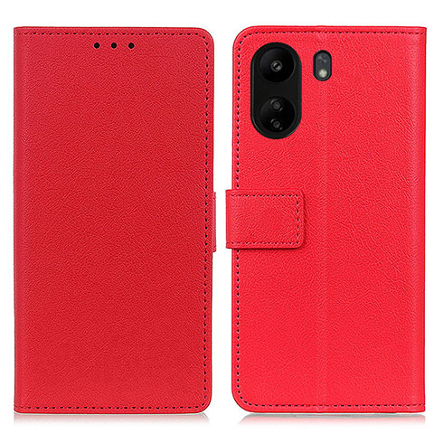 Xiaomi Redmi 13C用手帳型 レザーケース スタンド カバー M08L Xiaomi レッド