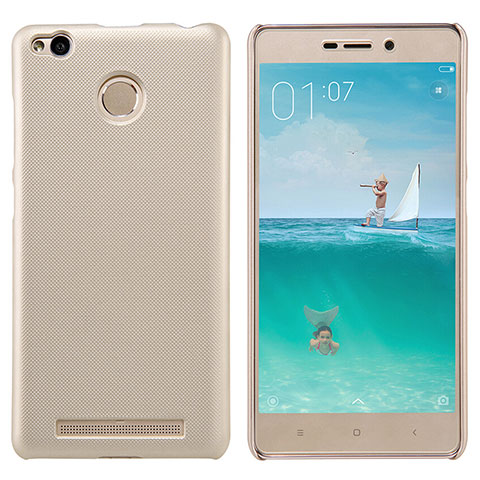 Xiaomi Redmi 3S Prime用ハードケース プラスチック メッシュ デザイン Xiaomi ゴールド