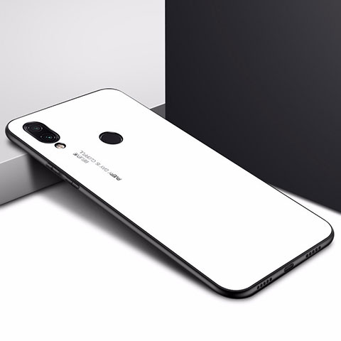 Xiaomi Redmi 7用ハイブリットバンパーケース プラスチック 鏡面 カバー Xiaomi ホワイト