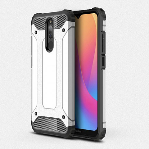 Xiaomi Redmi 8用ハイブリットバンパーケース プラスチック 兼シリコーン カバー Xiaomi ホワイト