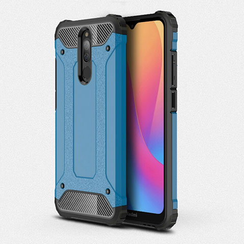 Xiaomi Redmi 8用ハイブリットバンパーケース プラスチック 兼シリコーン カバー Xiaomi ブルー