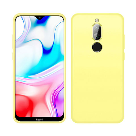 Xiaomi Redmi 8用360度 フルカバー極薄ソフトケース シリコンケース 耐衝撃 全面保護 バンパー S05 Xiaomi イエロー