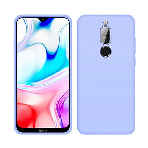 Xiaomi Redmi 8用360度 フルカバー極薄ソフトケース シリコンケース 耐衝撃 全面保護 バンパー S05 Xiaomi パープル