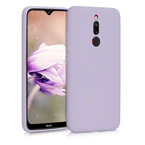 Xiaomi Redmi 8用360度 フルカバー極薄ソフトケース シリコンケース 耐衝撃 全面保護 バンパー S08 Xiaomi パープル