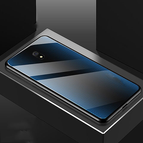 Xiaomi Redmi 8A用ハイブリットバンパーケース プラスチック 鏡面 カバー M02 Xiaomi ブルー