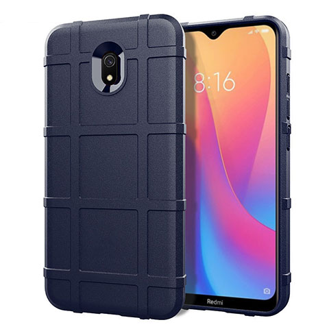 Xiaomi Redmi 8A用360度 フルカバー極薄ソフトケース シリコンケース 耐衝撃 全面保護 バンパー S03 Xiaomi ネイビー