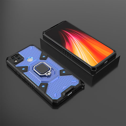 Xiaomi Redmi 9 Activ用ハイブリットバンパーケース プラスチック アンド指輪 マグネット式 KC3 Xiaomi ネイビー