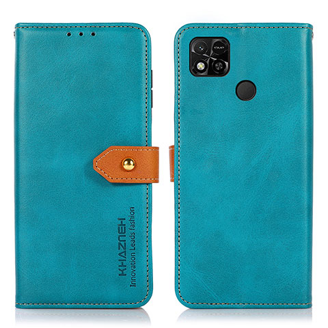 Xiaomi Redmi 9 Activ用手帳型 レザーケース スタンド カバー N07P Xiaomi シアン