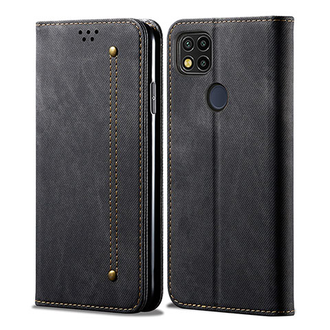 Xiaomi Redmi 9 Activ用手帳型 布 スタンド B01S Xiaomi ブラック