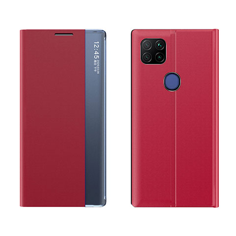 Xiaomi Redmi 9 Activ用手帳型 レザーケース スタンド カバー Q04H Xiaomi レッド