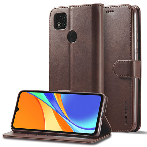 Xiaomi Redmi 9 Activ用手帳型 レザーケース スタンド カバー LC2 Xiaomi ブラウン