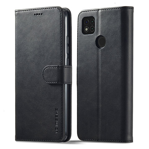 Xiaomi Redmi 9 Activ用手帳型 レザーケース スタンド カバー LC1 Xiaomi ブラック