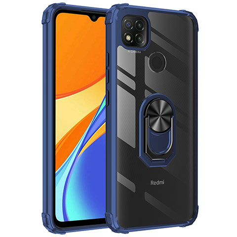 Xiaomi Redmi 9 Activ用ハイブリットバンパーケース プラスチック アンド指輪 マグネット式 MQ2 Xiaomi ネイビー