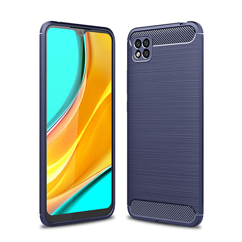 Xiaomi Redmi 9 Activ用シリコンケース ソフトタッチラバー ライン カバー WL1 Xiaomi ネイビー