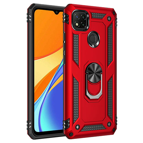 Xiaomi Redmi 9 Activ用ハイブリットバンパーケース プラスチック アンド指輪 マグネット式 MQ3 Xiaomi レッド