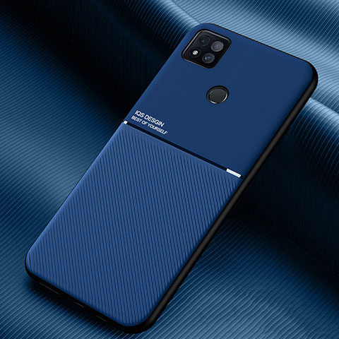 Xiaomi Redmi 9 Activ用極薄ソフトケース シリコンケース 耐衝撃 全面保護 マグネット式 バンパー Xiaomi ネイビー