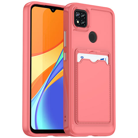 Xiaomi Redmi 9 Activ用360度 フルカバー極薄ソフトケース シリコンケース 耐衝撃 全面保護 バンパー HD1 Xiaomi レッド