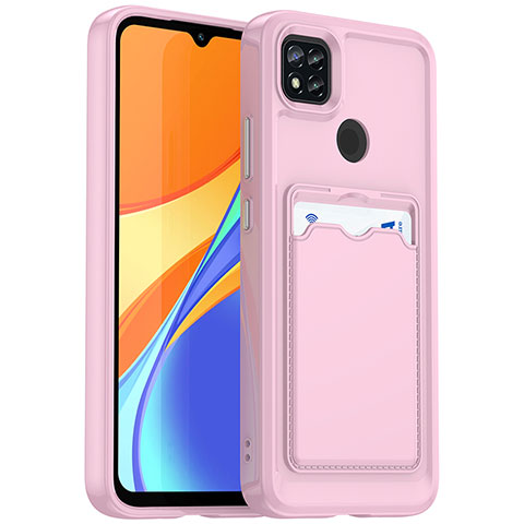 Xiaomi Redmi 9 Activ用360度 フルカバー極薄ソフトケース シリコンケース 耐衝撃 全面保護 バンパー HD1 Xiaomi ローズゴールド