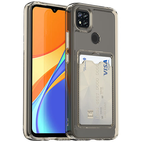 Xiaomi Redmi 9 Activ用極薄ソフトケース シリコンケース 耐衝撃 全面保護 クリア透明 HD1 Xiaomi グレー