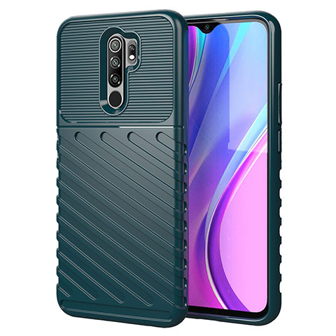 Xiaomi Redmi 9用シリコンケース ソフトタッチラバー ライン カバー Xiaomi グリーン