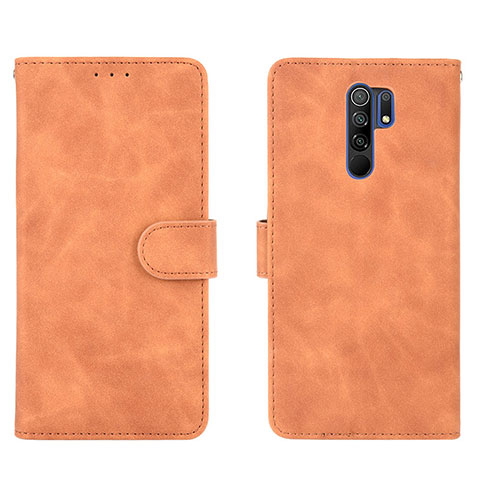 Xiaomi Redmi 9用手帳型 レザーケース スタンド カバー L03Z Xiaomi ブラウン