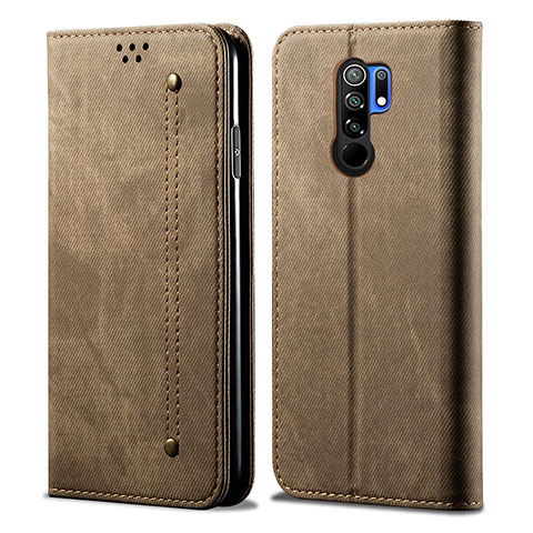 Xiaomi Redmi 9用手帳型 布 スタンド B01S Xiaomi カーキ色