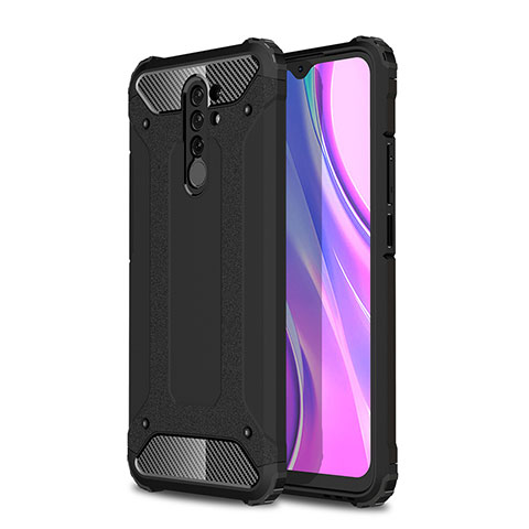 Xiaomi Redmi 9用ハイブリットバンパーケース プラスチック 兼シリコーン カバー WL1 Xiaomi ブラック