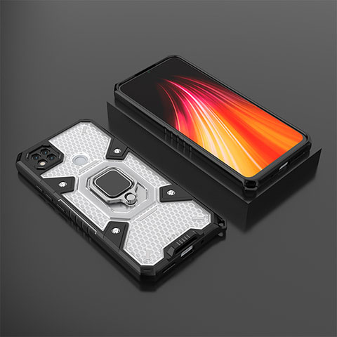 Xiaomi Redmi 9 India用ハイブリットバンパーケース プラスチック アンド指輪 マグネット式 KC3 Xiaomi ホワイト