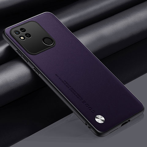 Xiaomi Redmi 9 India用ケース 高級感 手触り良いレザー柄 S02 Xiaomi パープル