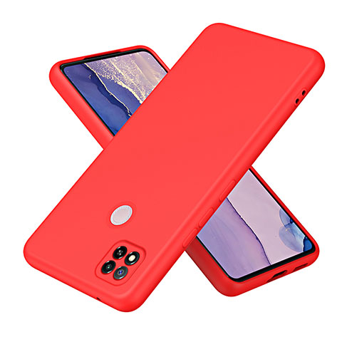 Xiaomi Redmi 9 India用360度 フルカバー極薄ソフトケース シリコンケース 耐衝撃 全面保護 バンパー H01P Xiaomi レッド